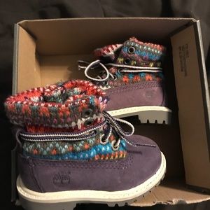 Toddler size 5 purple timberland boots